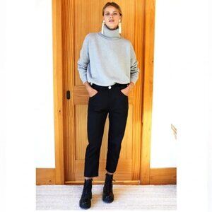 Tuckernuck Emerson Fry Johnny Pants High Waist Ankle Length Wide Leg Black Siz M